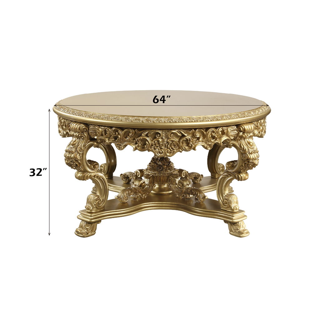 Bernadette - Round Dining Table - Gold