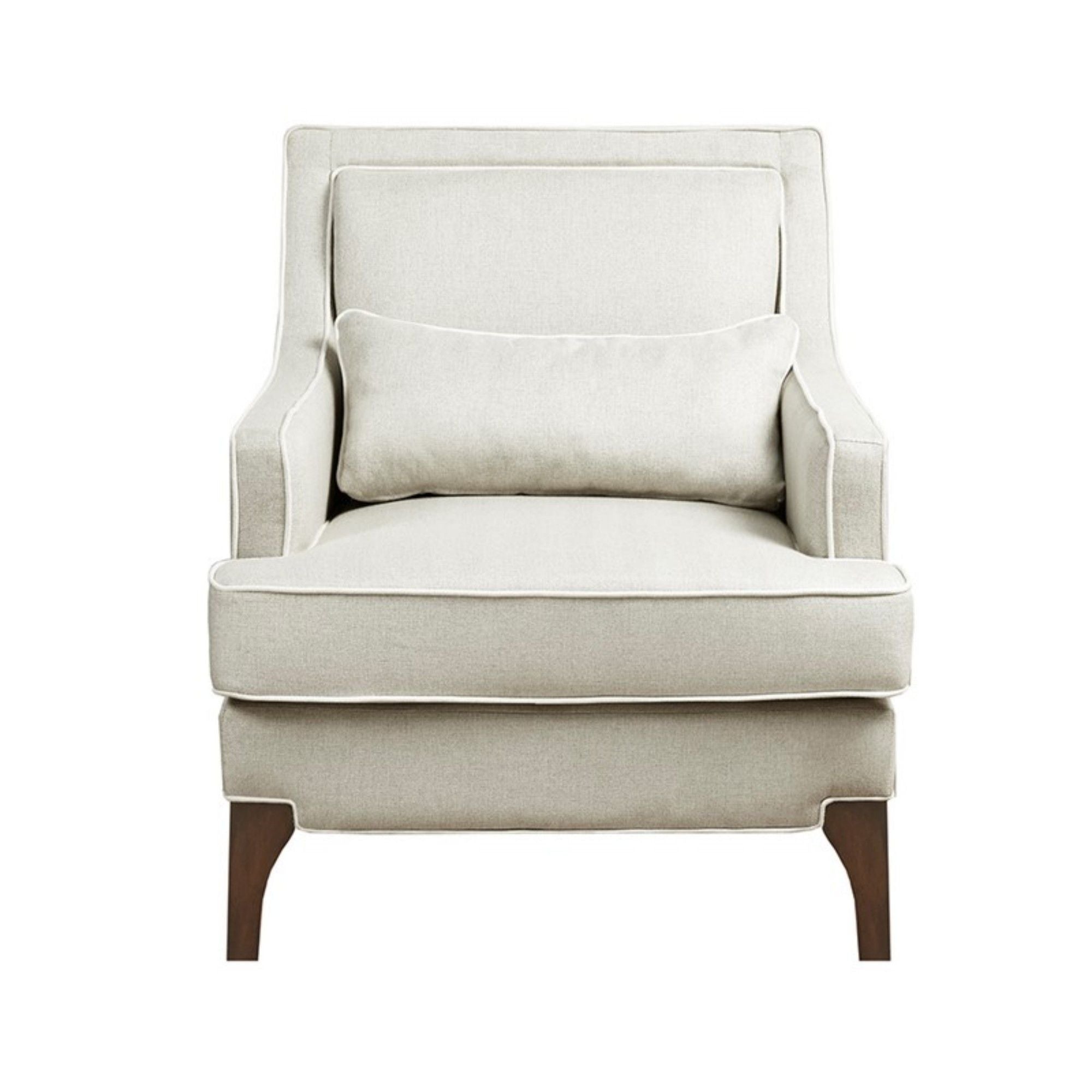 Refined - Arm Chair - Cream / Dark Brown