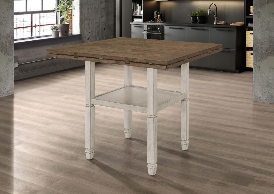 Coaster Fine Furniture Sarasota - Extension Counter Dining Table - Rustic Cream | Meri Furniture