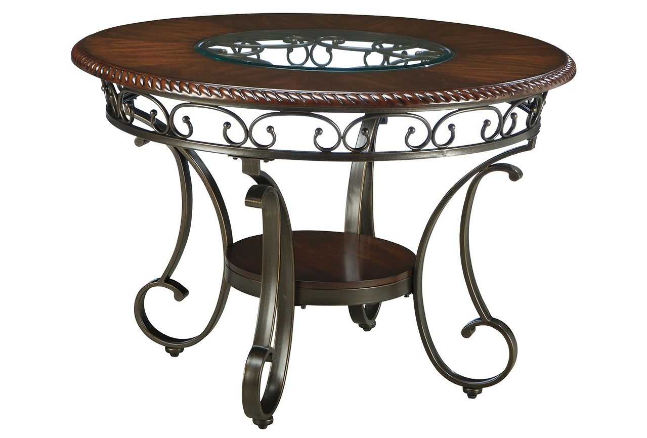 Signature Design by Ashley® Glambrey - Brown - Round Dining Room Table | Meri Furniture
