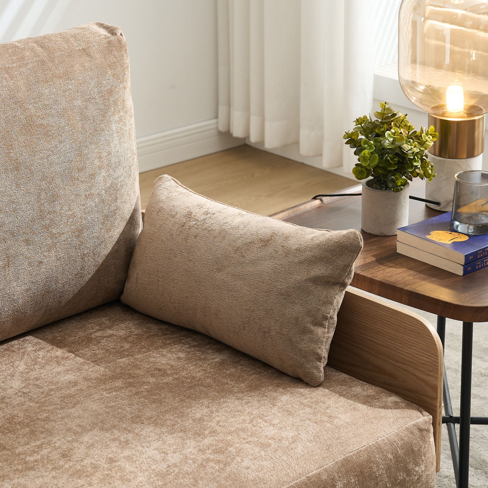 Mid Century Modern Foldable Sofa Bed, 3 In 1 Convertible Sleeper With 3 Pillows