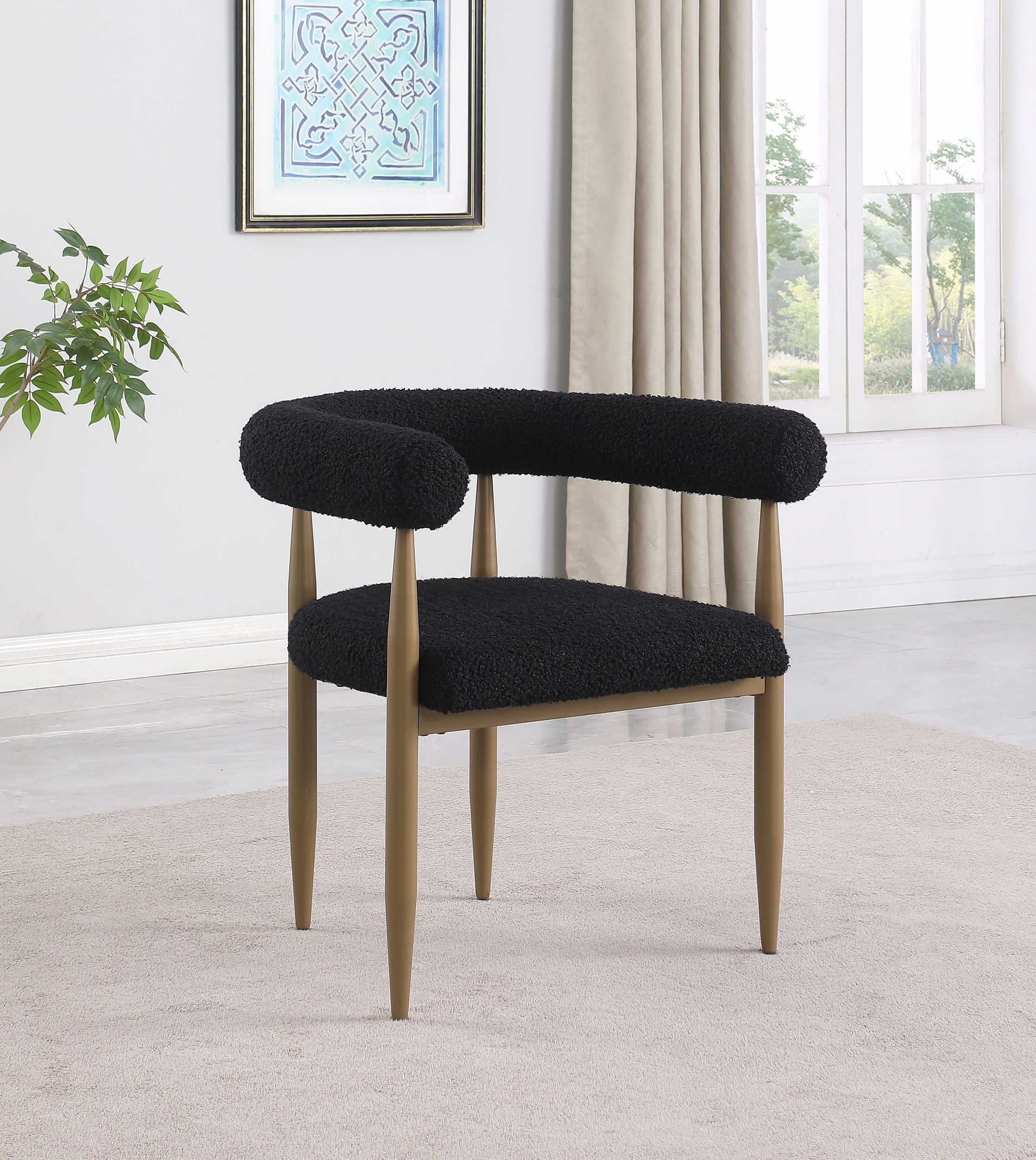 Coaster Fine Furniture Dunmore - Upholstered Dining Side Chair (Set of 2) - Black | Meri Furniture