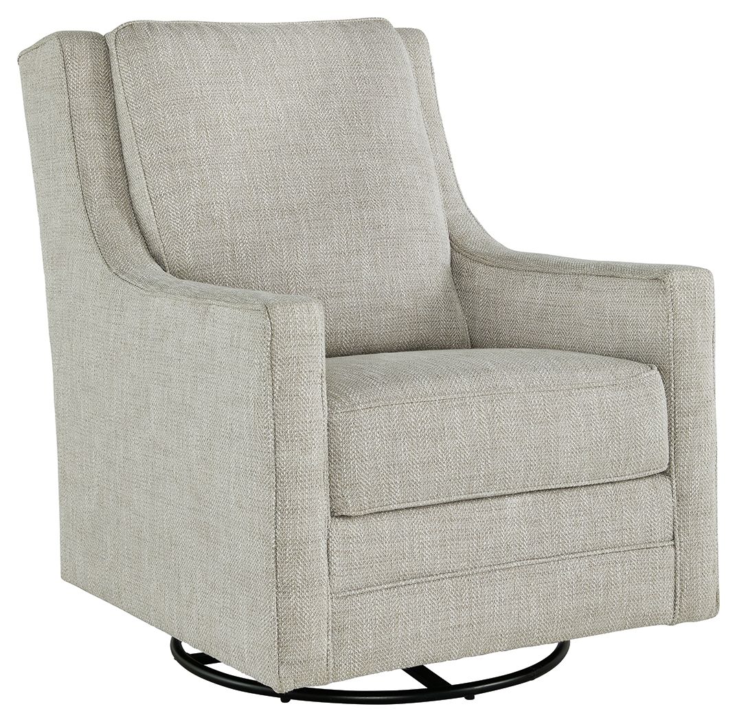 Signature Design by Ashley® Kambria - Fog - Swivel Glider Accent Chair | Meri Furniture