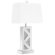 Coaster Fine Furniture Carmen - Tapered Shade Mirrored Table Lamp - Silver | Meri Furniture