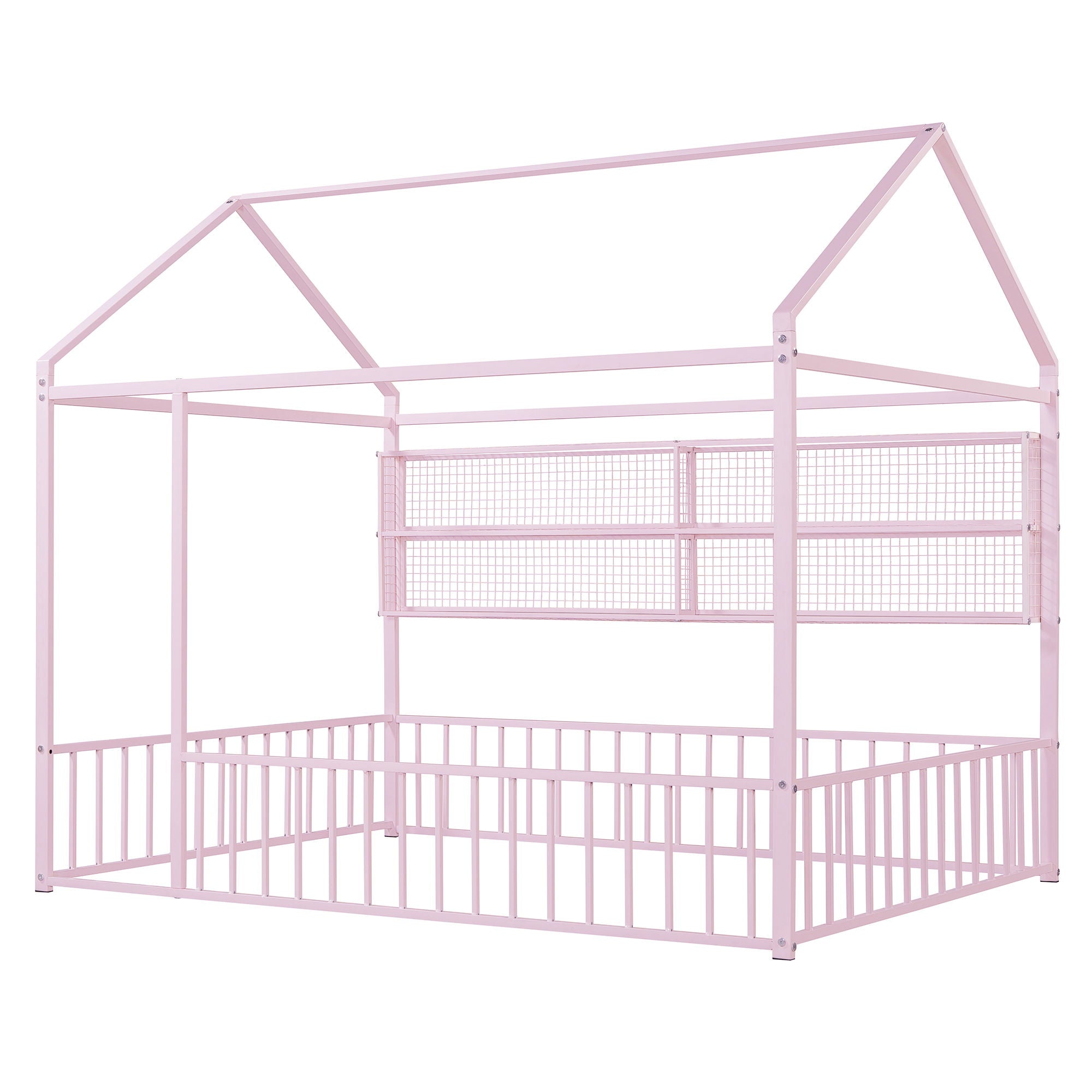House Frame With Fence And Shelves