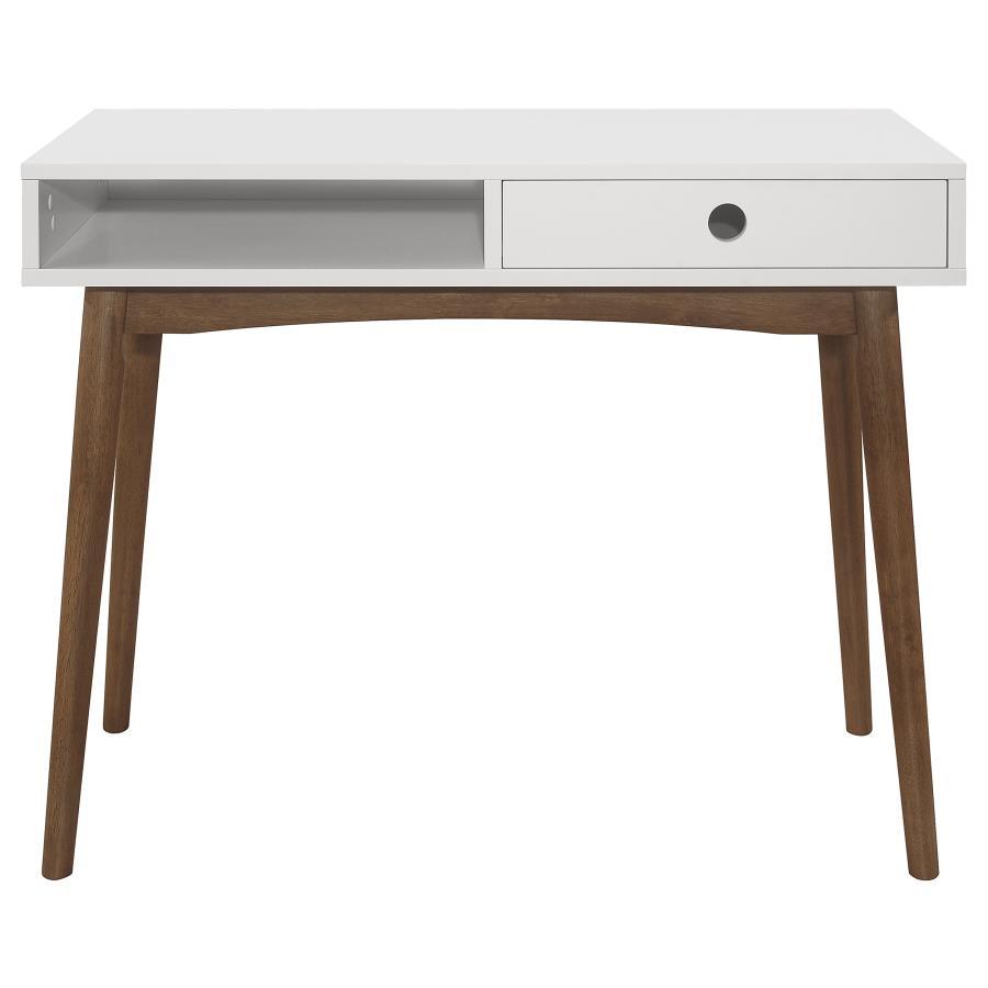 Coaster Fine Furniture Bradenton - 1-Drawer Wood Writing Desk - White | Meri Furniture