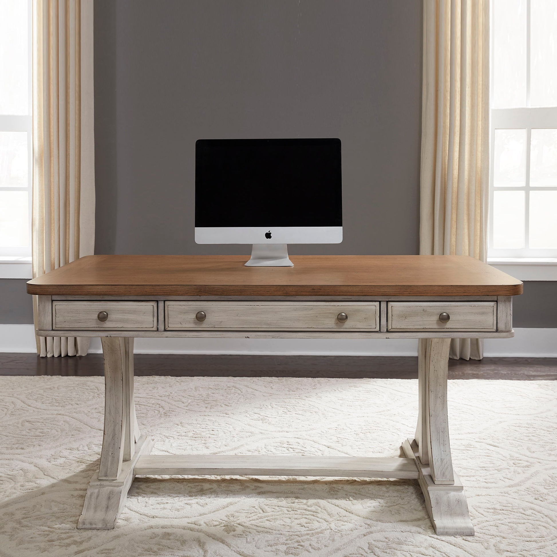 Liberty Furniture Farmhouse Reimagined - Writing Desk - White | Meri Furniture
