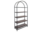 International Furniture Direct Blacksmith - Bookcase - Truffle Brown / Oil Black | Meri Furniture
