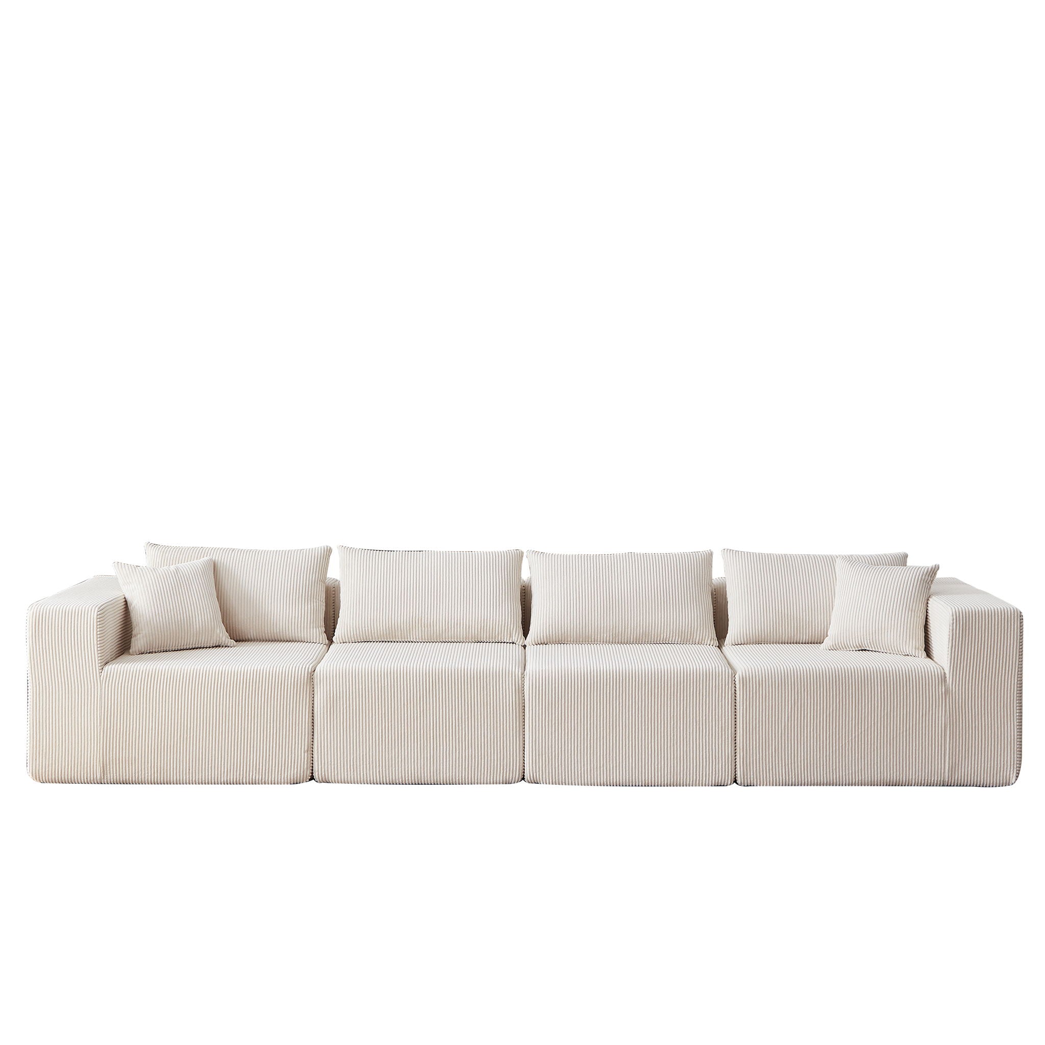 Modular L Shaped Sectional Compressed Sofa, Free Combination