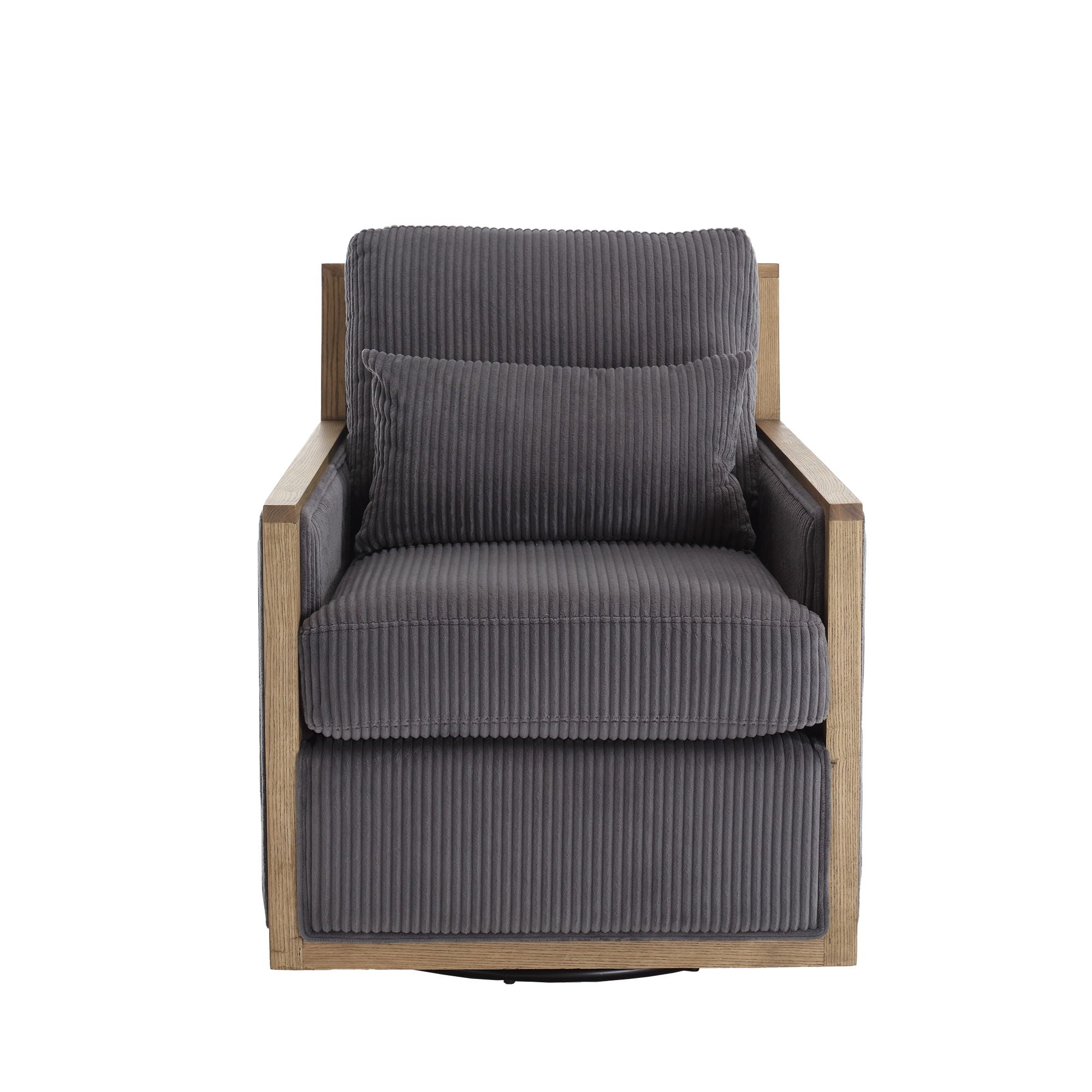 Comfy Accent Barrel Chair, 360 Degree Swivel