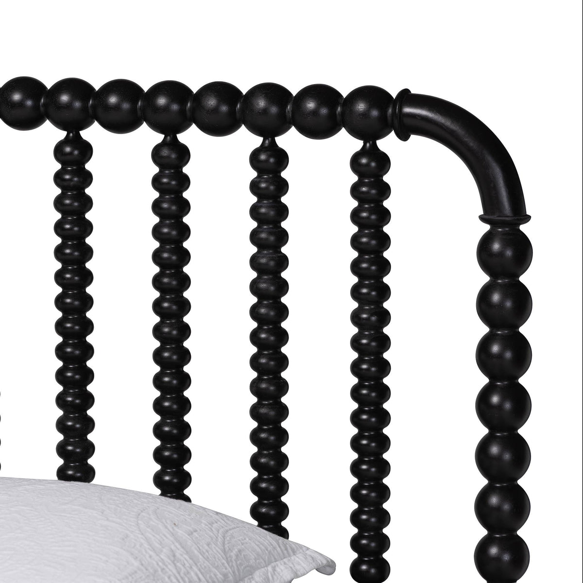Lucera 6-Drawer Platform Bed with Bobbin Frame, Twin, Black