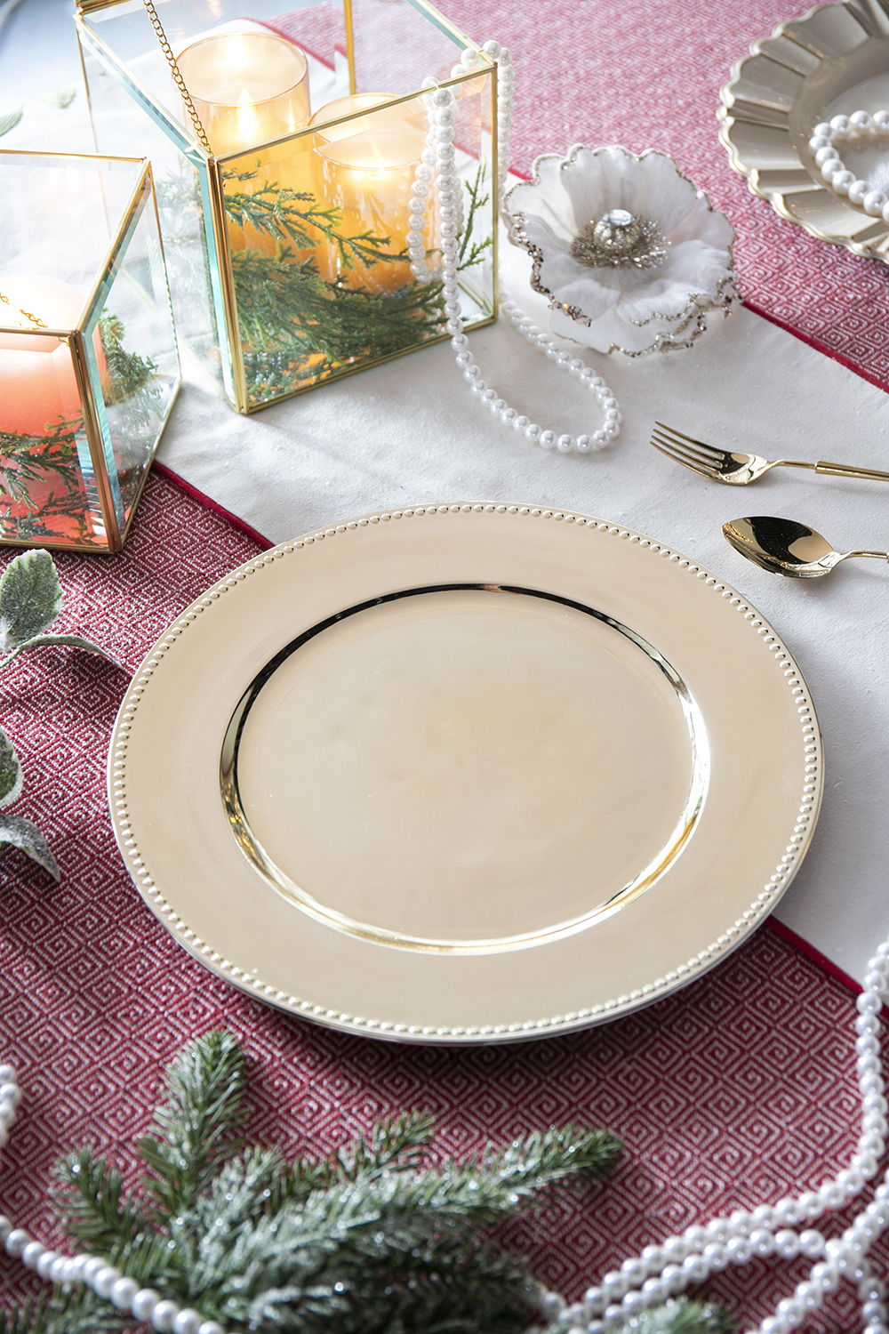 Plastic Charger Plate (Set of 8) - Silver