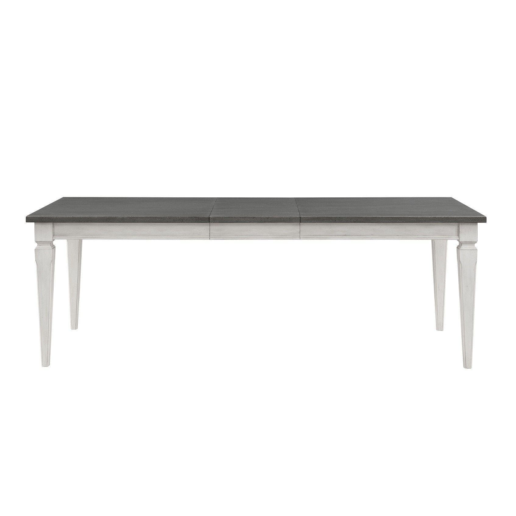 ACME Katia - Dining Table With Leaf - Rustic Gray & Weathered White | Meri Furniture