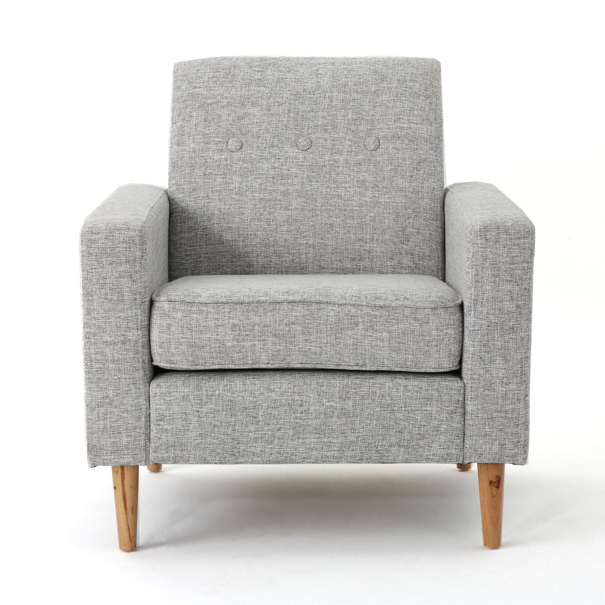 Nebulize - Upholstered Fabric Club Chair With Button Tufted And Square Off Arm And Back