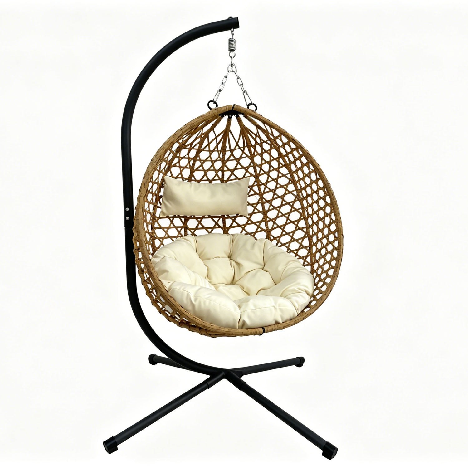 Outdoor Folding PE Rattan Hanging Egg Chair