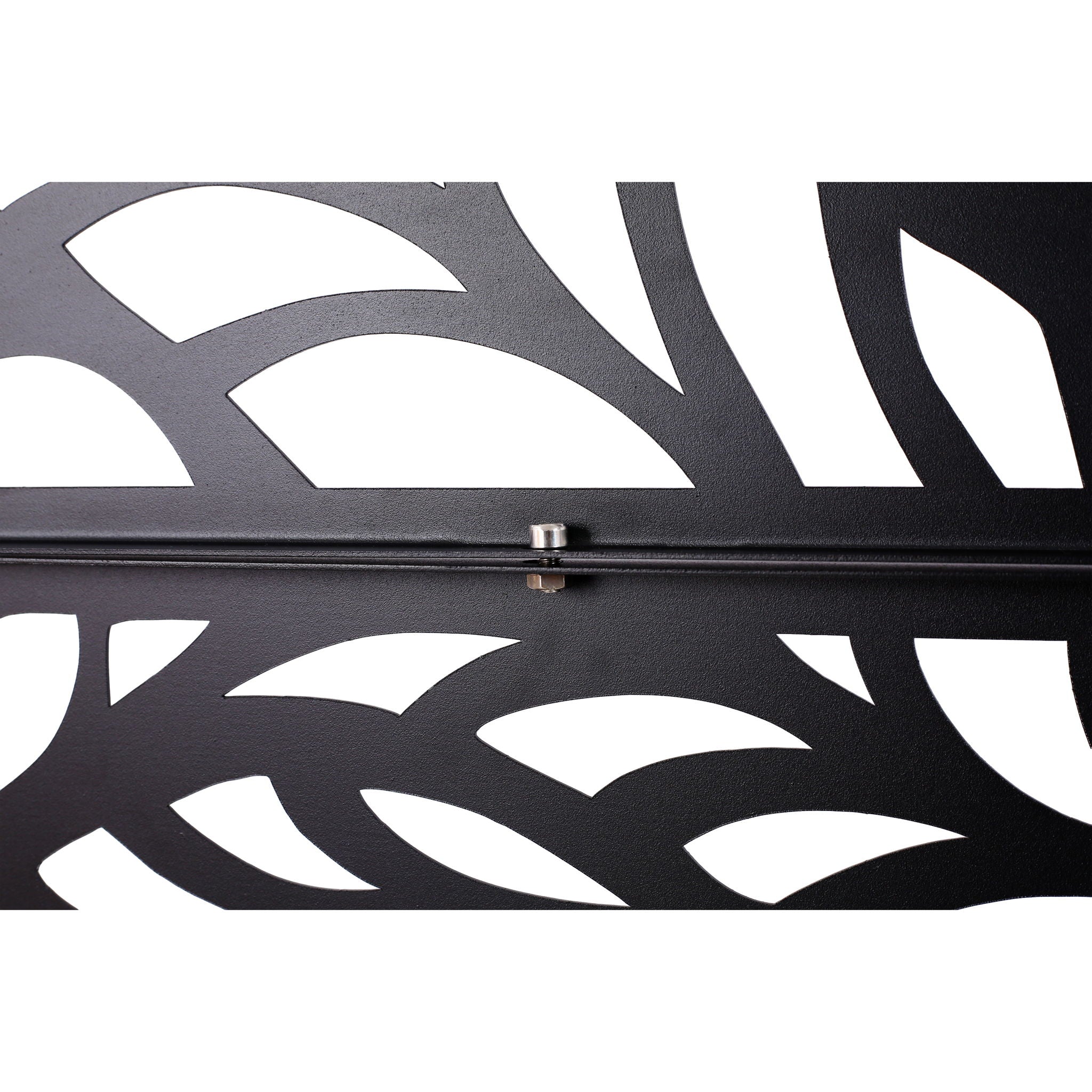 Outdoor & Indoor Privacy Screen Metal Privacy Screen, Freestanding Decorative Privacy Screen For Deck Balcony Patio - Black