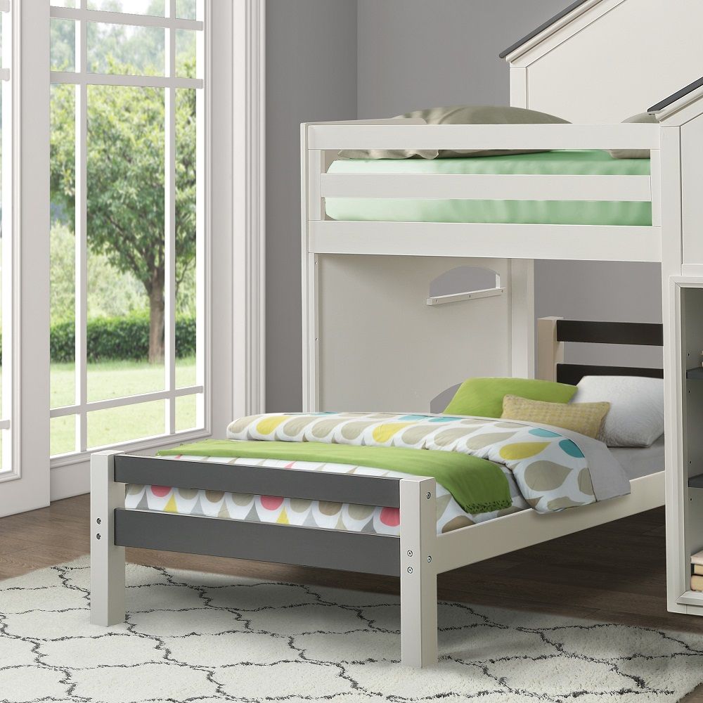 ACME Ratana - Twin Bed - Gray & White | Meri Furniture