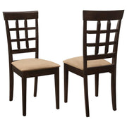Coaster Fine Furniture Gabriel - Lattice Back Side Chairs (Set of 2) - Cappuccino | Meri Furniture