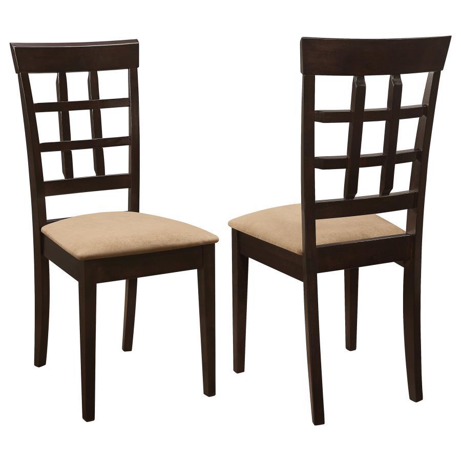 Coaster Fine Furniture Gabriel - Lattice Back Side Chairs (Set of 2) - Cappuccino | Meri Furniture