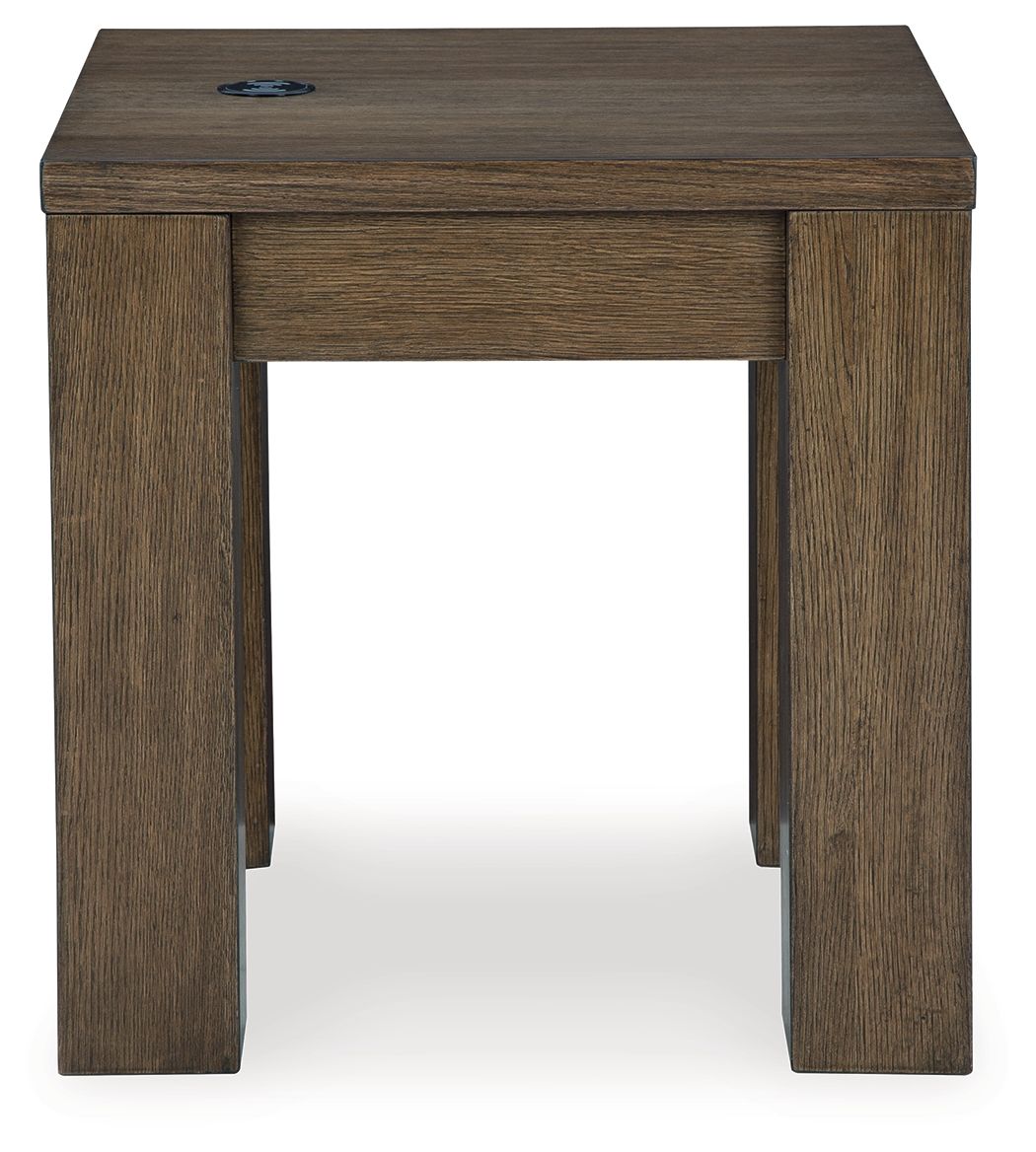 Signature Design by Ashley® Rosswain - Warm Brown - Square End Table | Meri Furniture