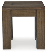 Signature Design by Ashley® Rosswain - Warm Brown - Square End Table | Meri Furniture