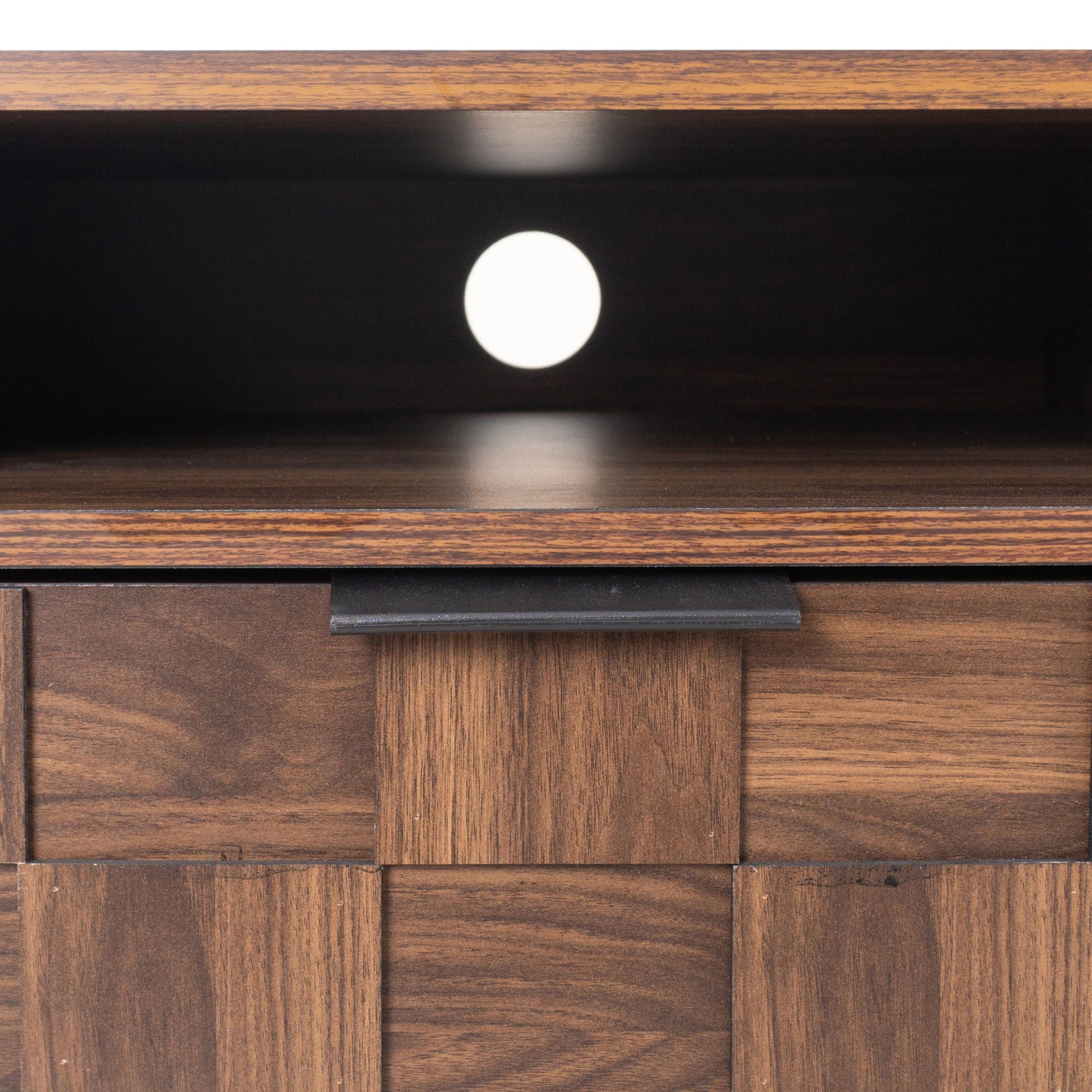 Mid Century TV Stand With 2 Drawers, Media Console Table For Tvs Up To 85'', Entertainment Center With Storage For Living Room - Dark Brown