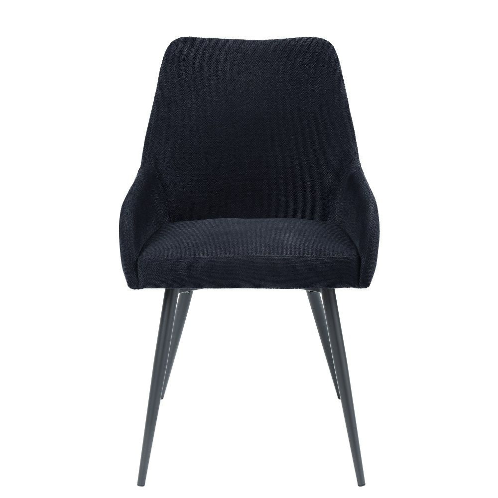 ACME Zudora - Fabric Side Chair (Set of 2) - Black | Meri Furniture
