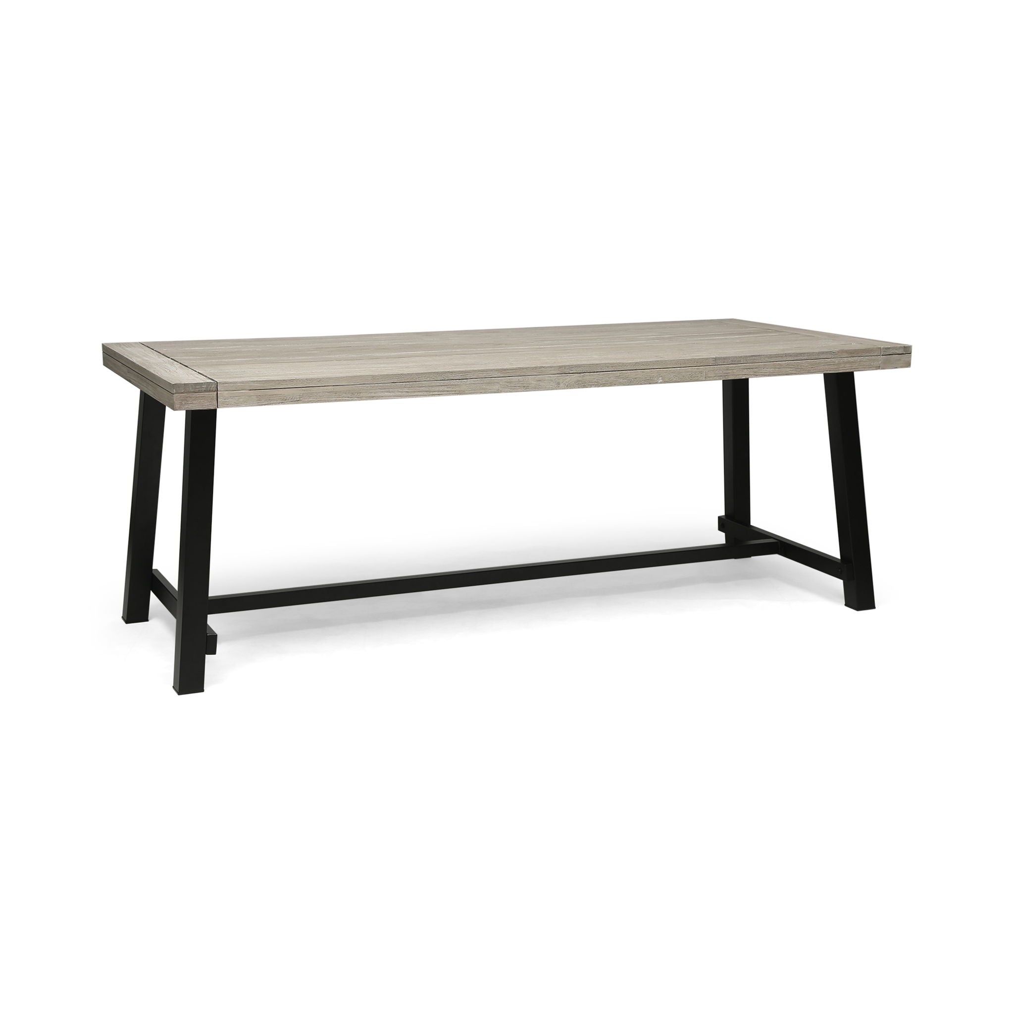 Equilibrium - Outdoor Dining Table With Wooden Frame And Slat Top