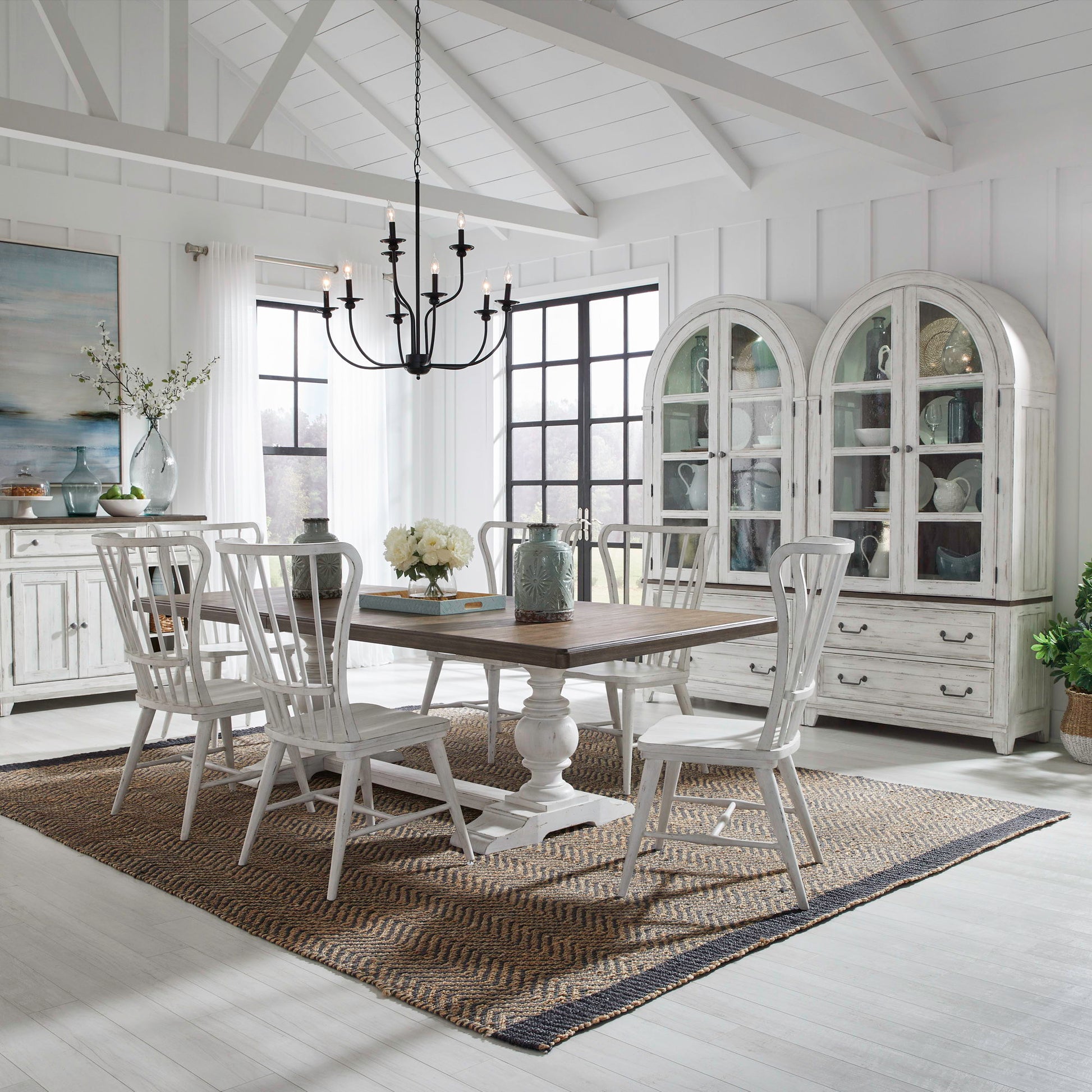 Liberty Furniture River Place - Trestle Table Set | Meri Furniture