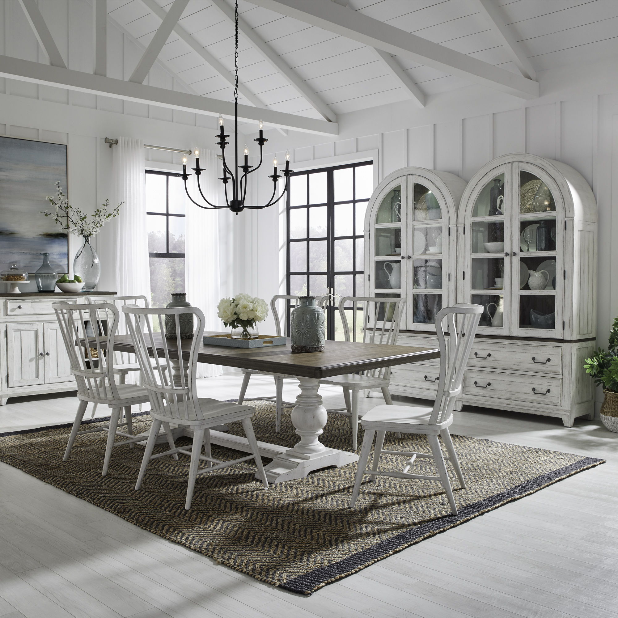 Liberty Furniture River Place - Trestle Table Set | Meri Furniture