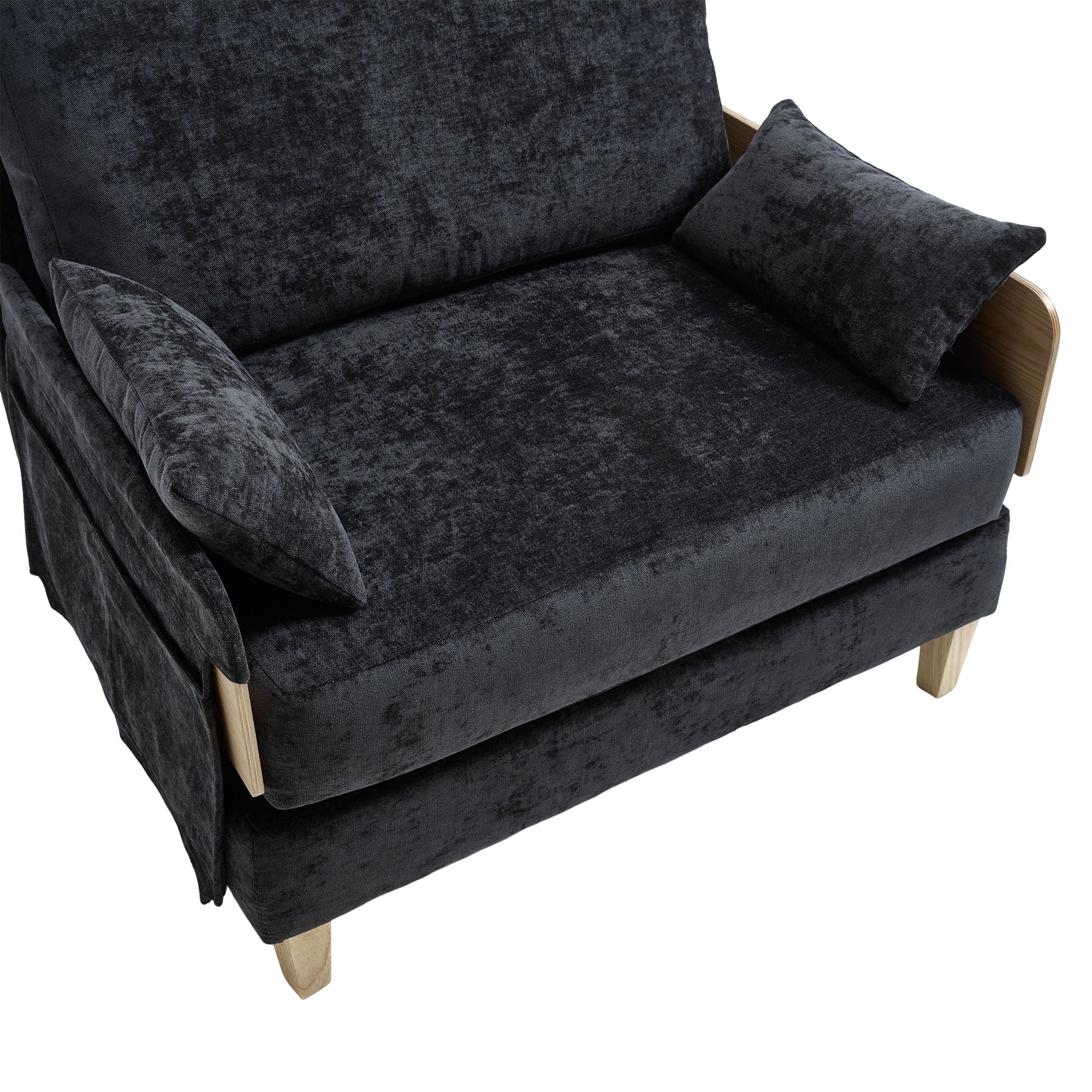 Mid Century Modern Foldable Sofa Bed, 3 In 1 Convertible Sleeper With 3 Pillows