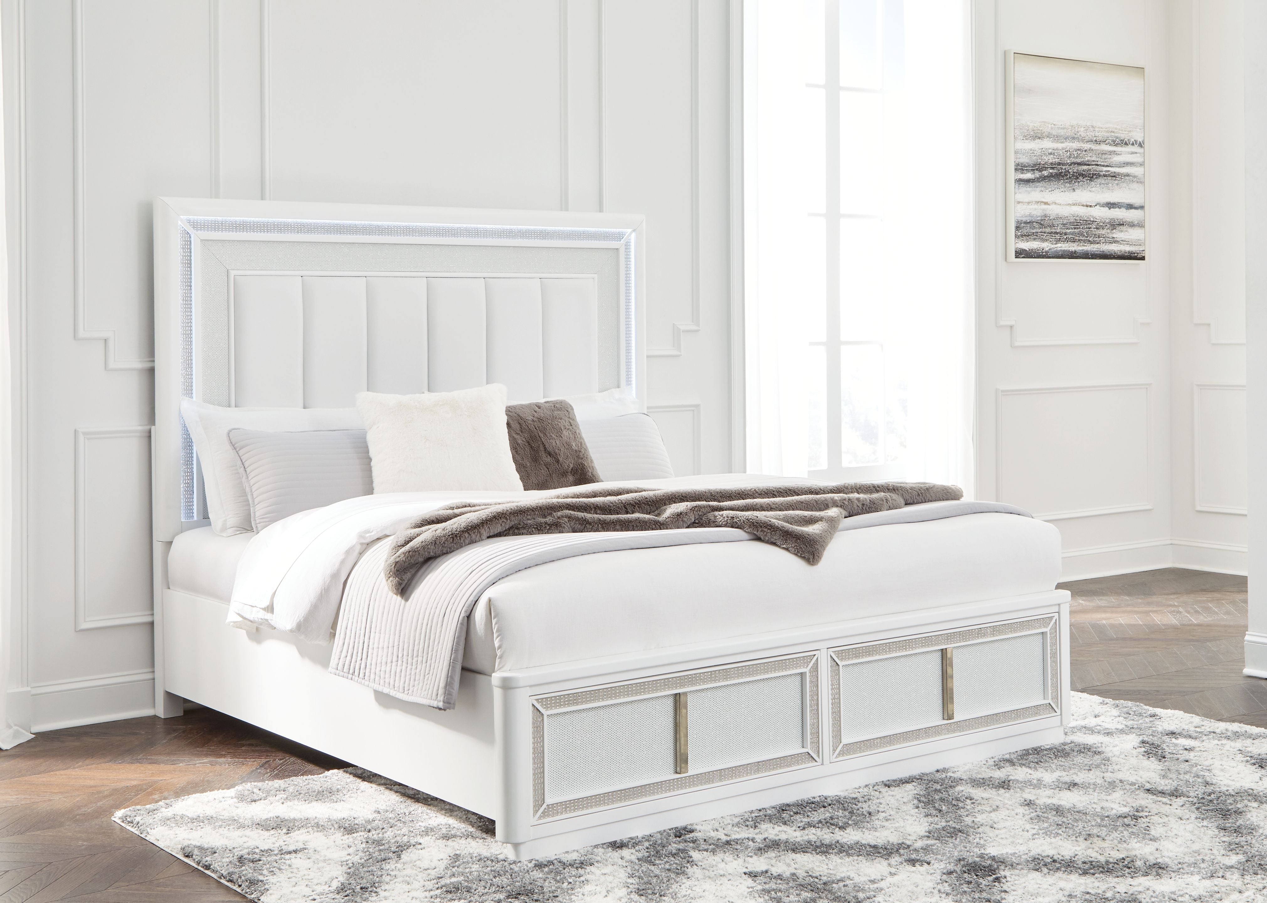 Signature Design by Ashley® Chalanna - Upholstered Storage Bed | Meri Furniture