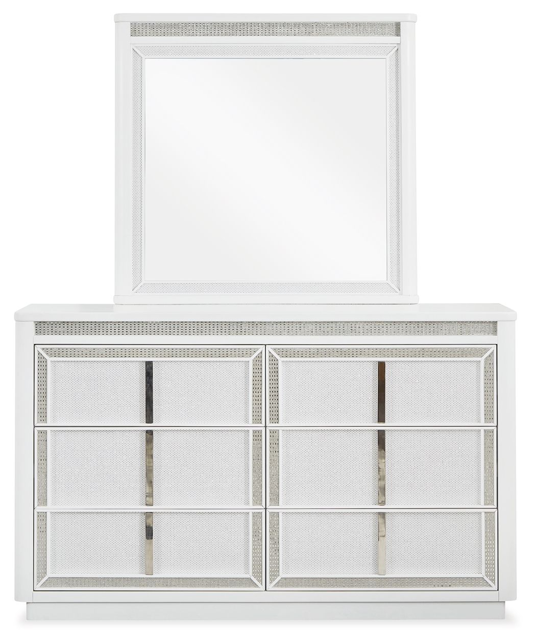 Signature Design by Ashley® Chalanna - White - Dresser And Mirror | Meri Furniture