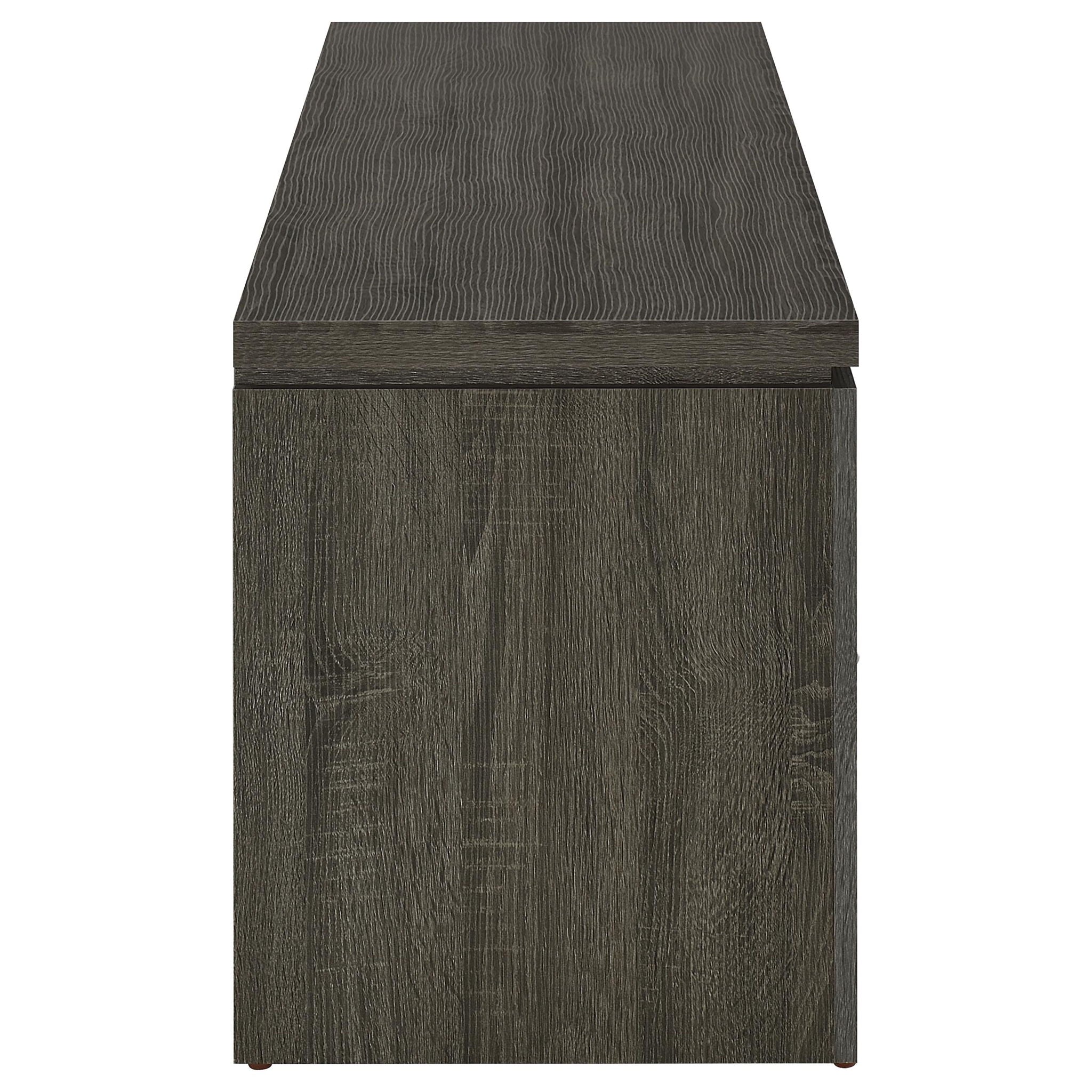 2 Drawer TV Console With Floating Top - Gray