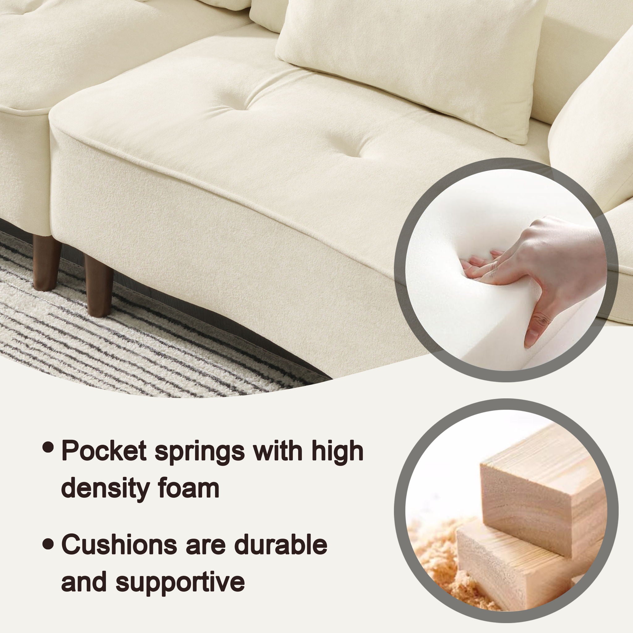 Comfortable Deep Seated Sofa With Pillows