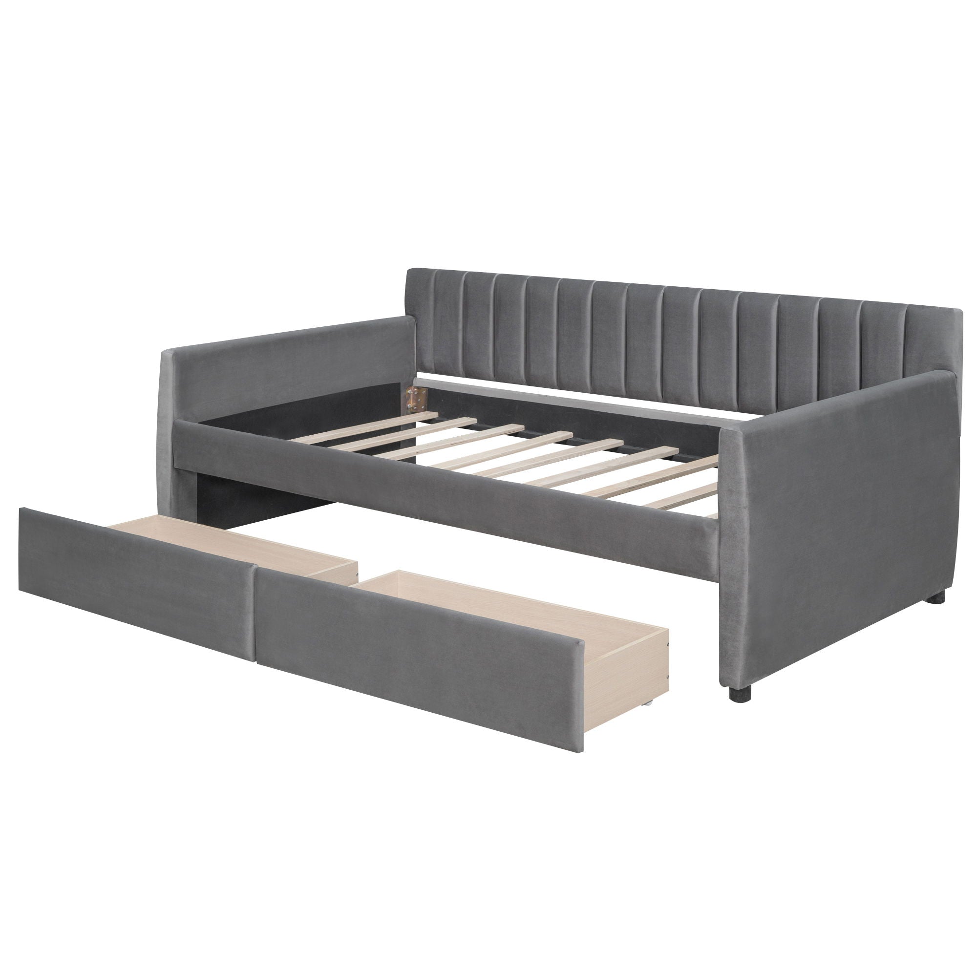 Upholstered Daybed With Slat Support