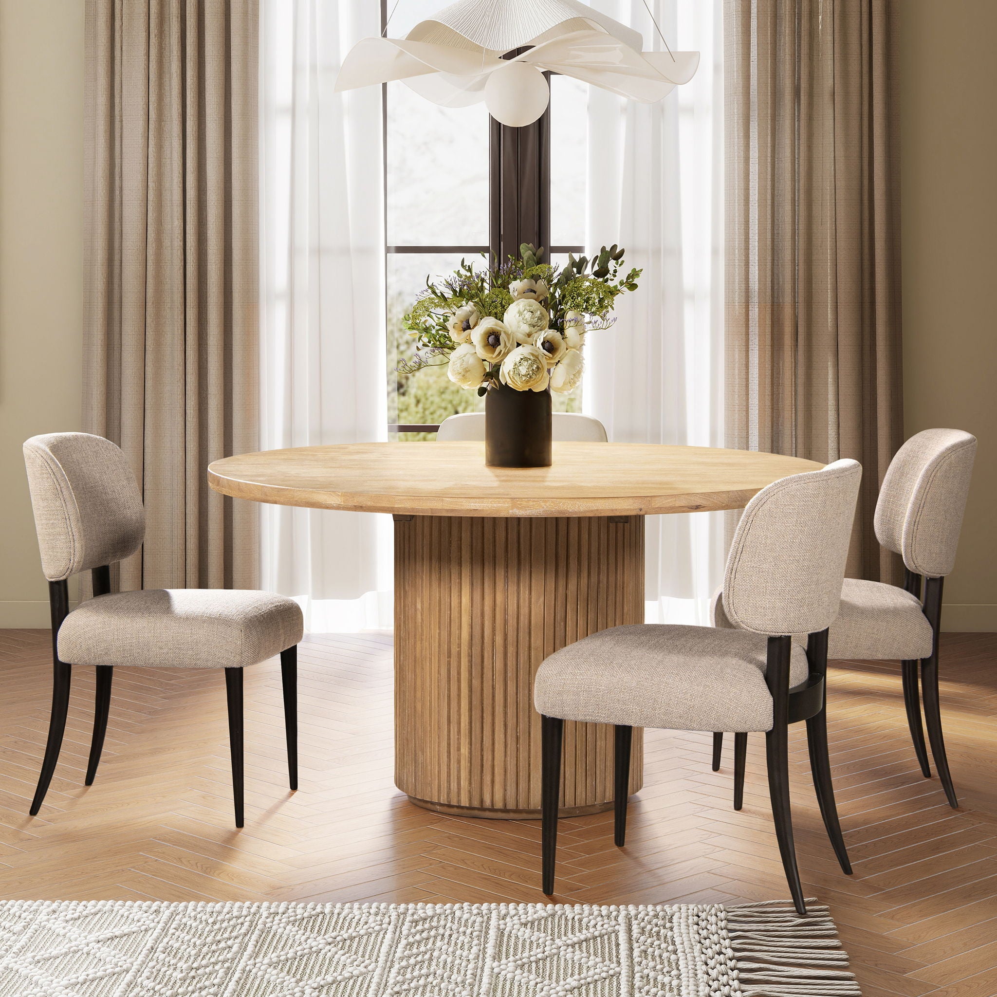 Harriet - Split Back Upholstered Dining Side Chair (Set of 2) - Merino Gray