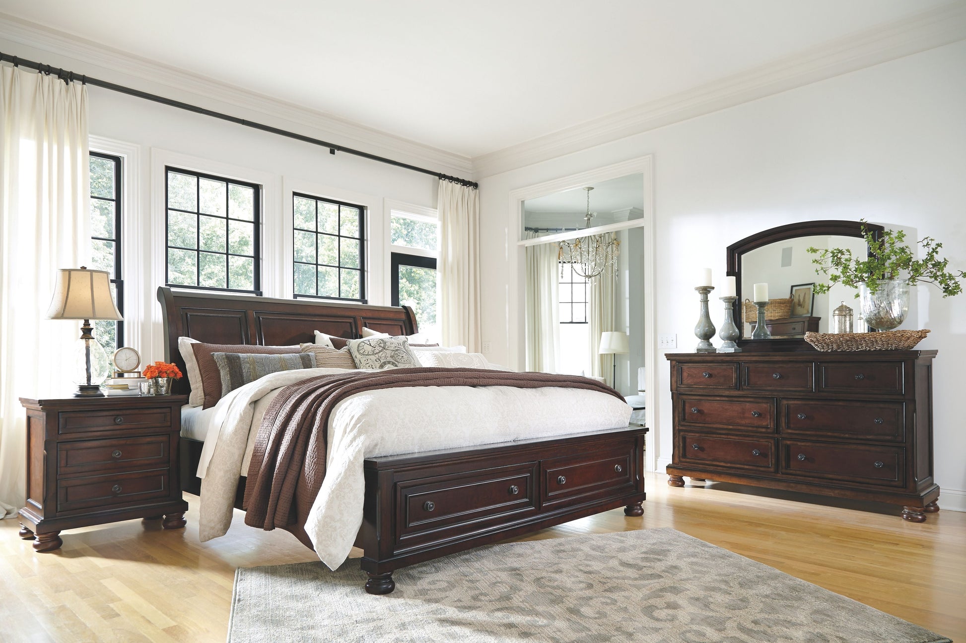 Millennium® by Ashley Porter - Sleigh Bedroom Set | Meri Furniture