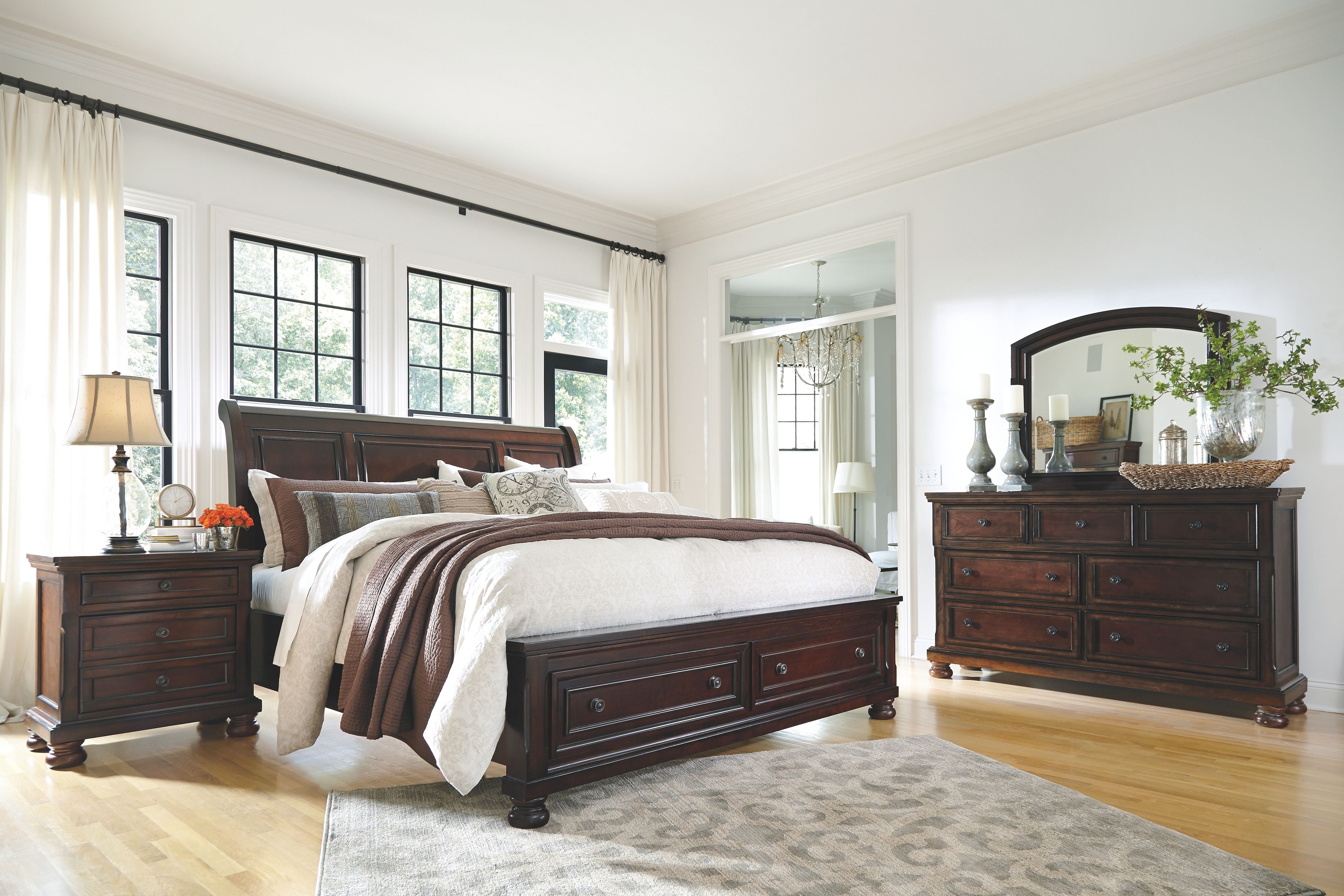 Millennium® by Ashley Porter - Sleigh Bedroom Set | Meri Furniture