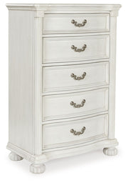 Montelaine - Five Drawer Chest - Antique White