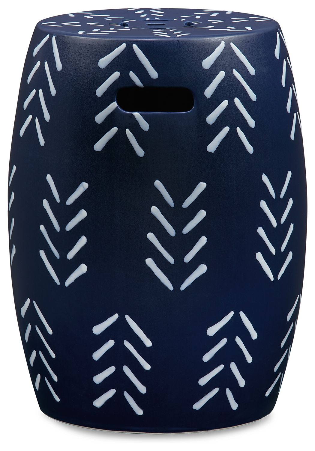 Signature Design by Ashley® Genemore - Navy / White - Stool | Meri Furniture