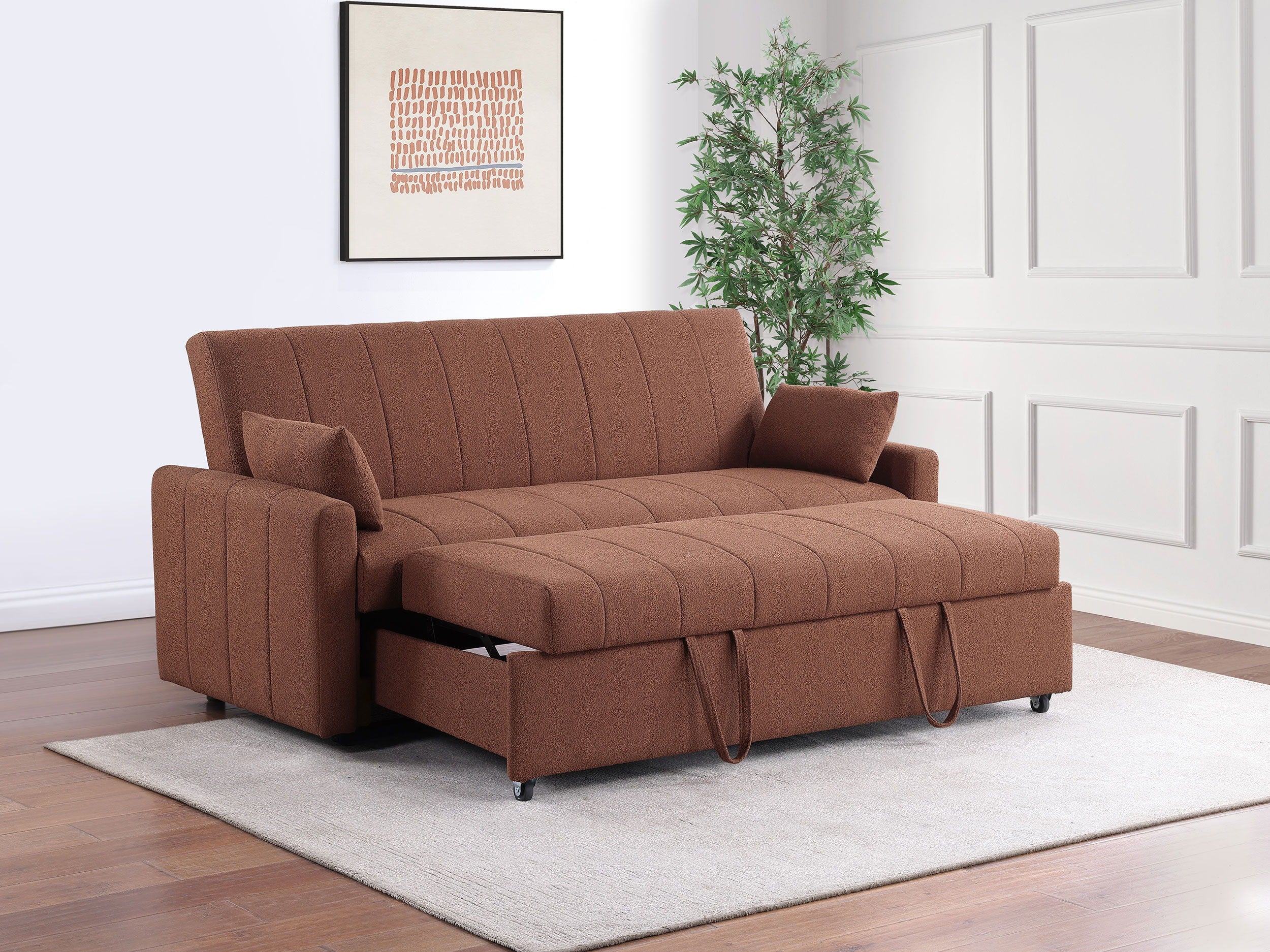 Coaster Fine Furniture Portland - Boucle Upholstered Sleeper Sofa Bed | Meri Furniture