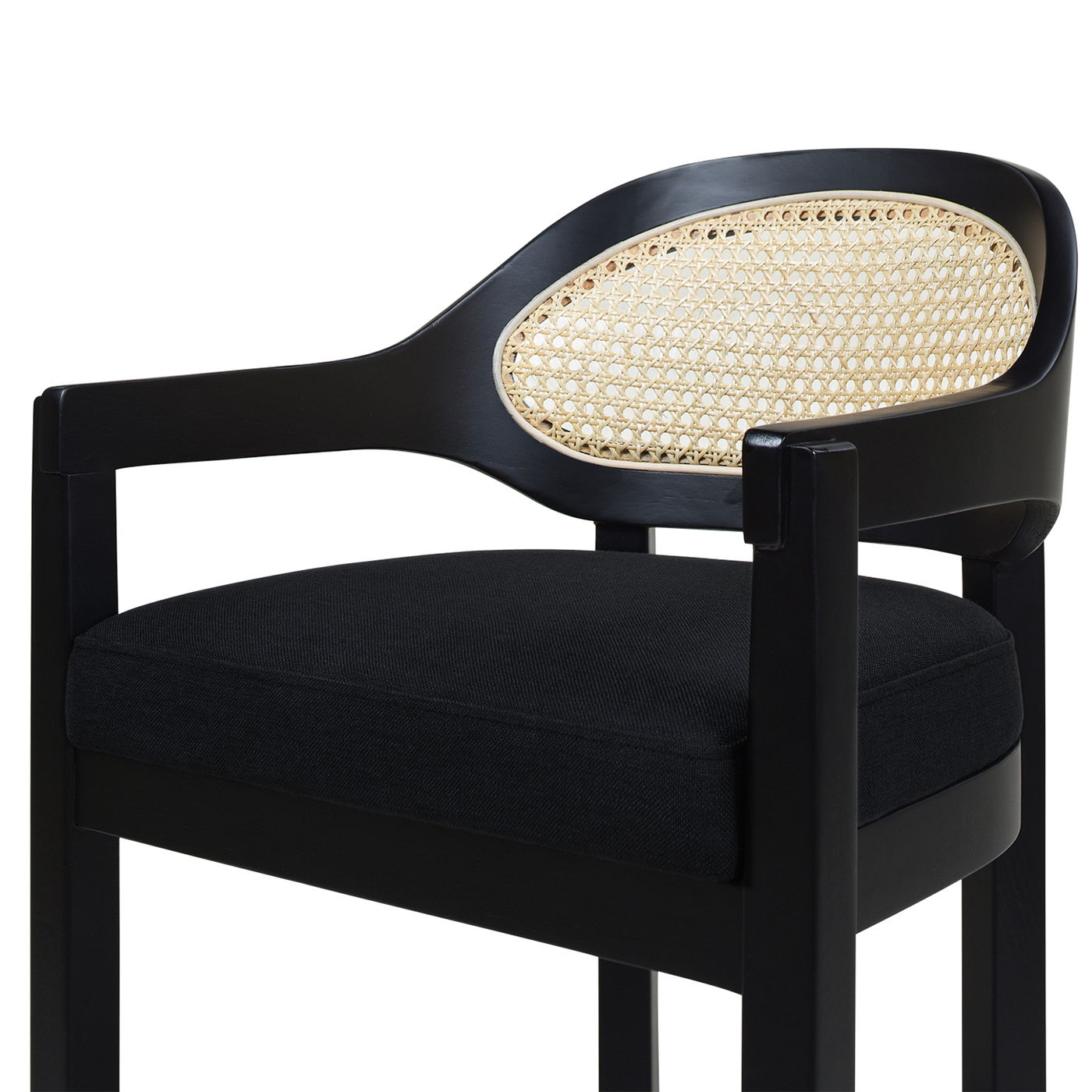 Americana - Mid-Century Modern Cane Back Counter Stool