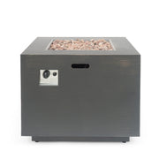 Outdoor Patio Gas Burning Fire Pit Table 50,000 Btu, Square