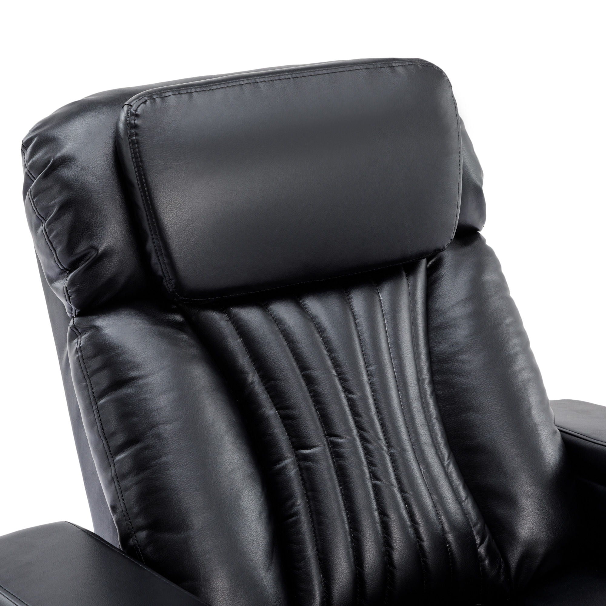 270° Power Swivel Recliner Home Theater Chair With Hidden Arm Storage, LED Light, Cup Holder, And Tray Table