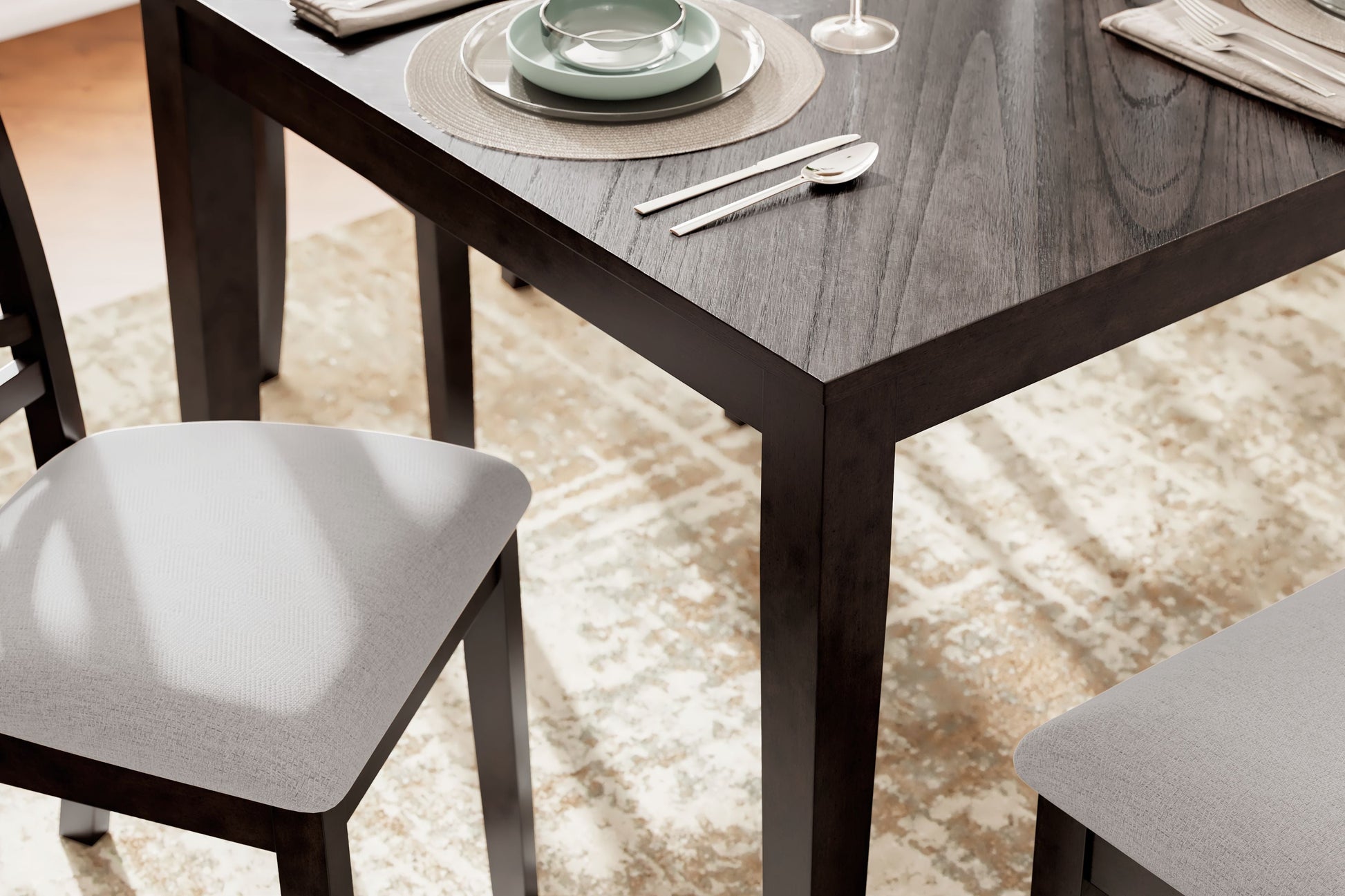 Signature Design by Ashley® Langwest - Brown - Dining Room Table Set (Set of 6) | Meri Furniture