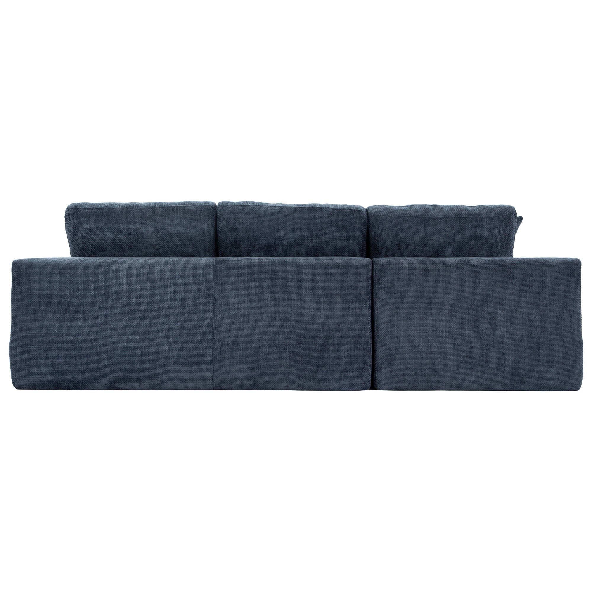 Cloud Sectional Sofa With Double Layer Cushion And Side Pockets, Free-Combined