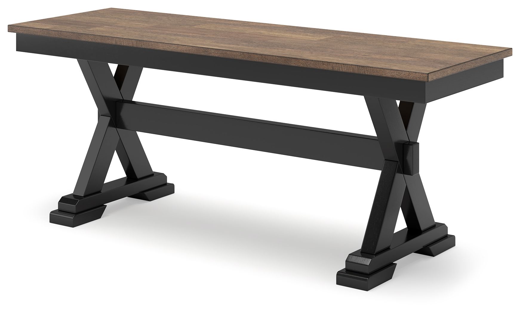 Signature Design by Ashley® Wildenauer - Brown / Black - Large Dining Room Bench | Meri Furniture