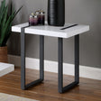 Furniture of America Eimear - End Table - White / Black | Meri Furniture