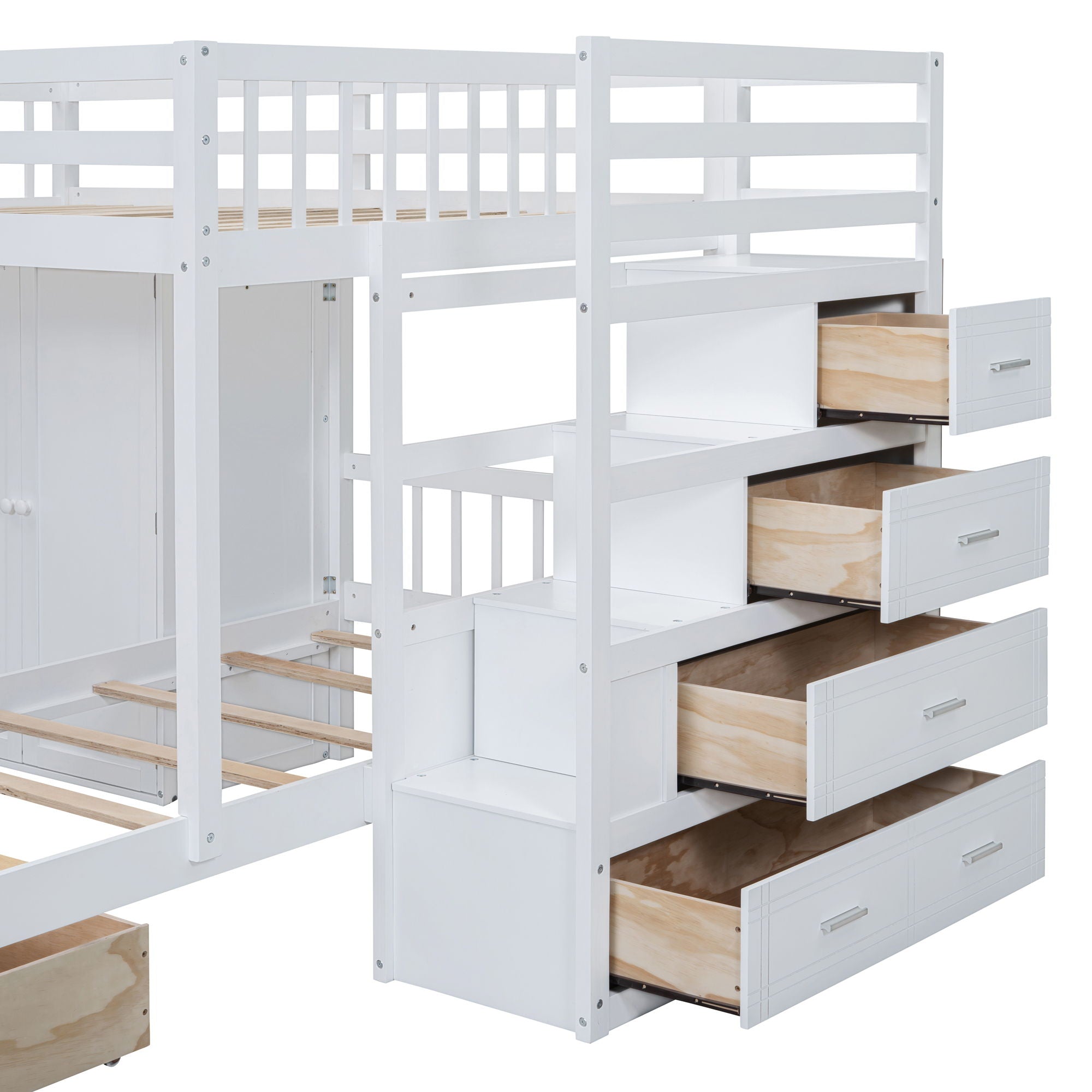 Bunk Bed With Wardrobe, Drawers